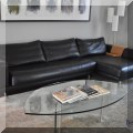 F03. Vibieffe Italy leather sectional sofa. 29"h x 120"w x 60"d 